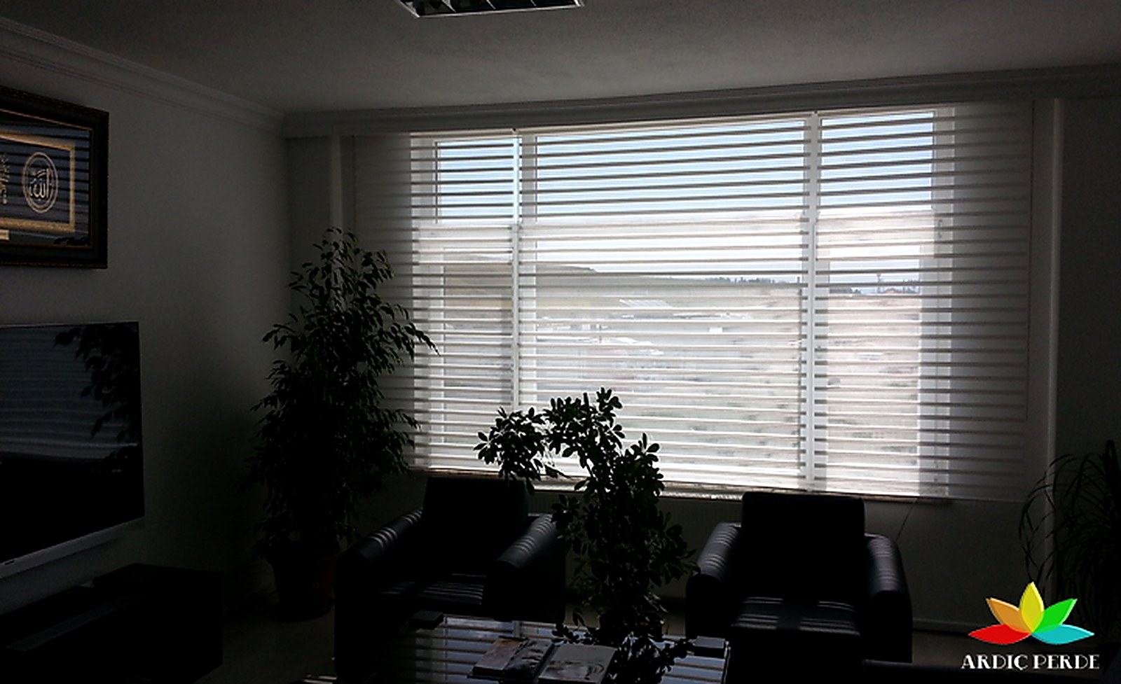 Lavalia Corporate Headquarters Chairman's Office — Somfy Motorized Remote-Controlled Silhouette (Shangri-La Sheer) Shading System (View 7)