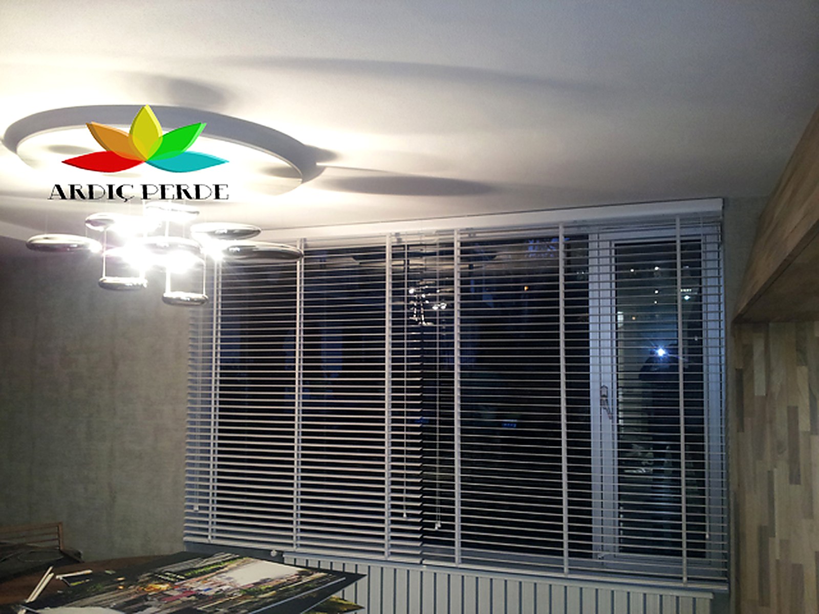Denta Fine Dental Health Clinic (Çankaya / Ankara) — Chief Dentist's Consultation Room — Aluminum Headrail 50mm White Basswood Blinds Installation